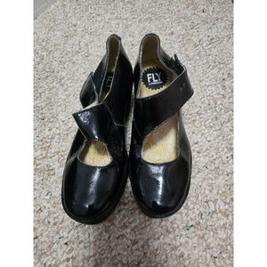 Fly London Mary Jane wedge black size 37